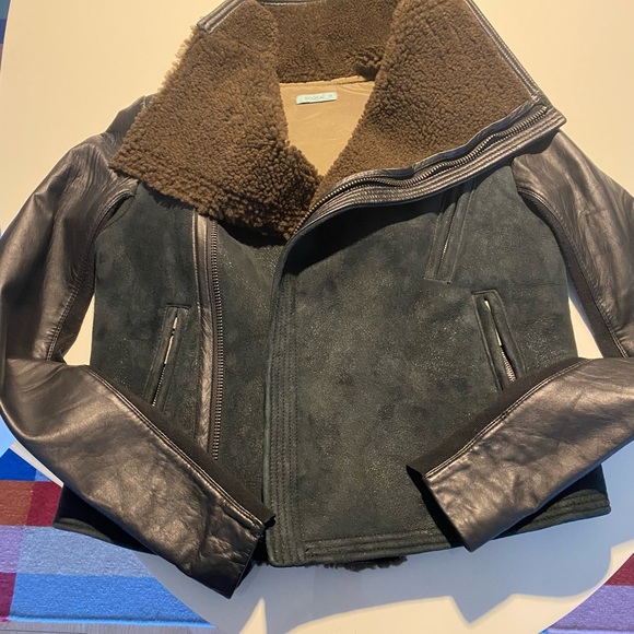 Kookai black leather jacket size 34 - Picture 1 of 6